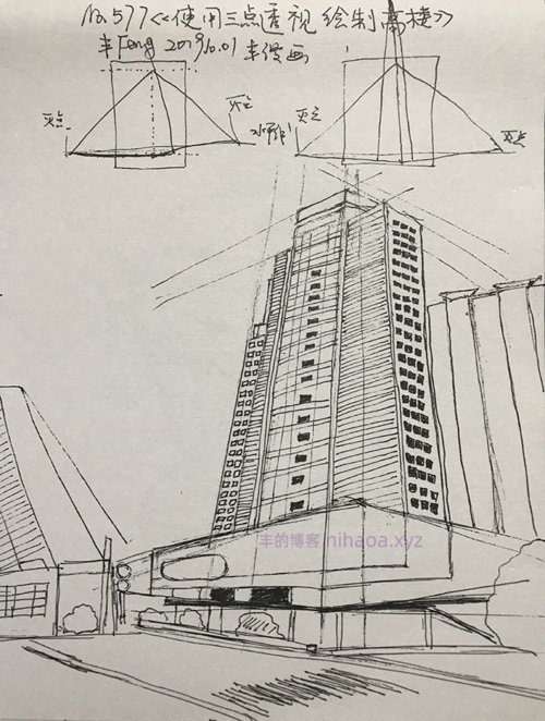 丰漫画-使用三点透视绘制高楼